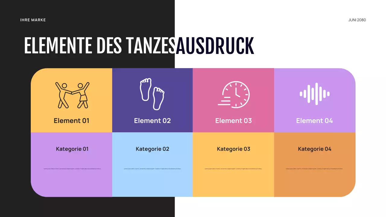 Lila abstrakter Tanz Präsentation