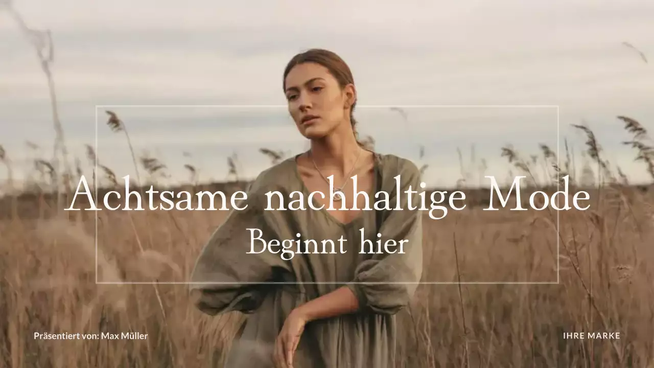 Beige rustikale Modewerbung Präsentation