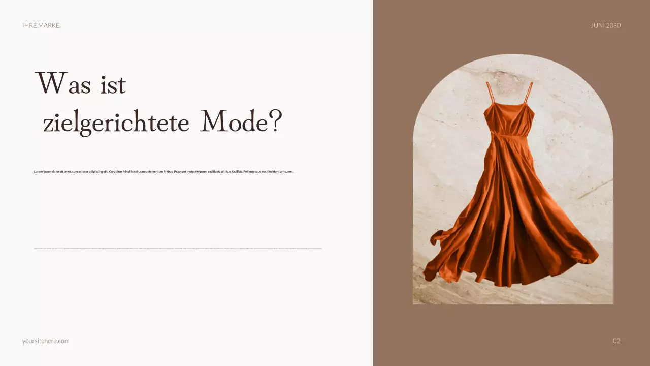 Beige rustikale Modewerbung Präsentation