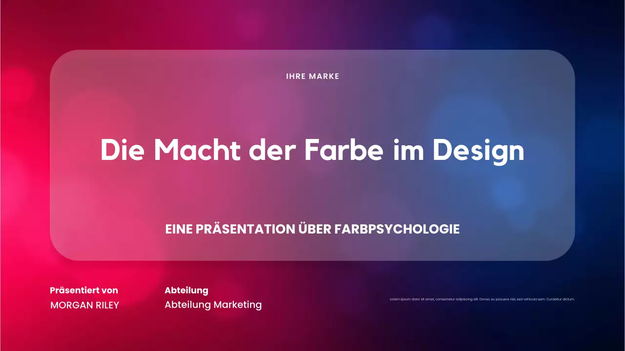 Rote moderne Designpräsentation