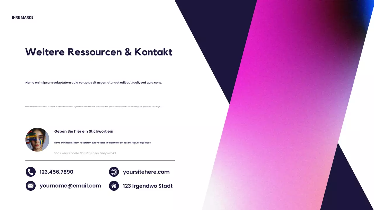 Rote moderne Designpräsentation