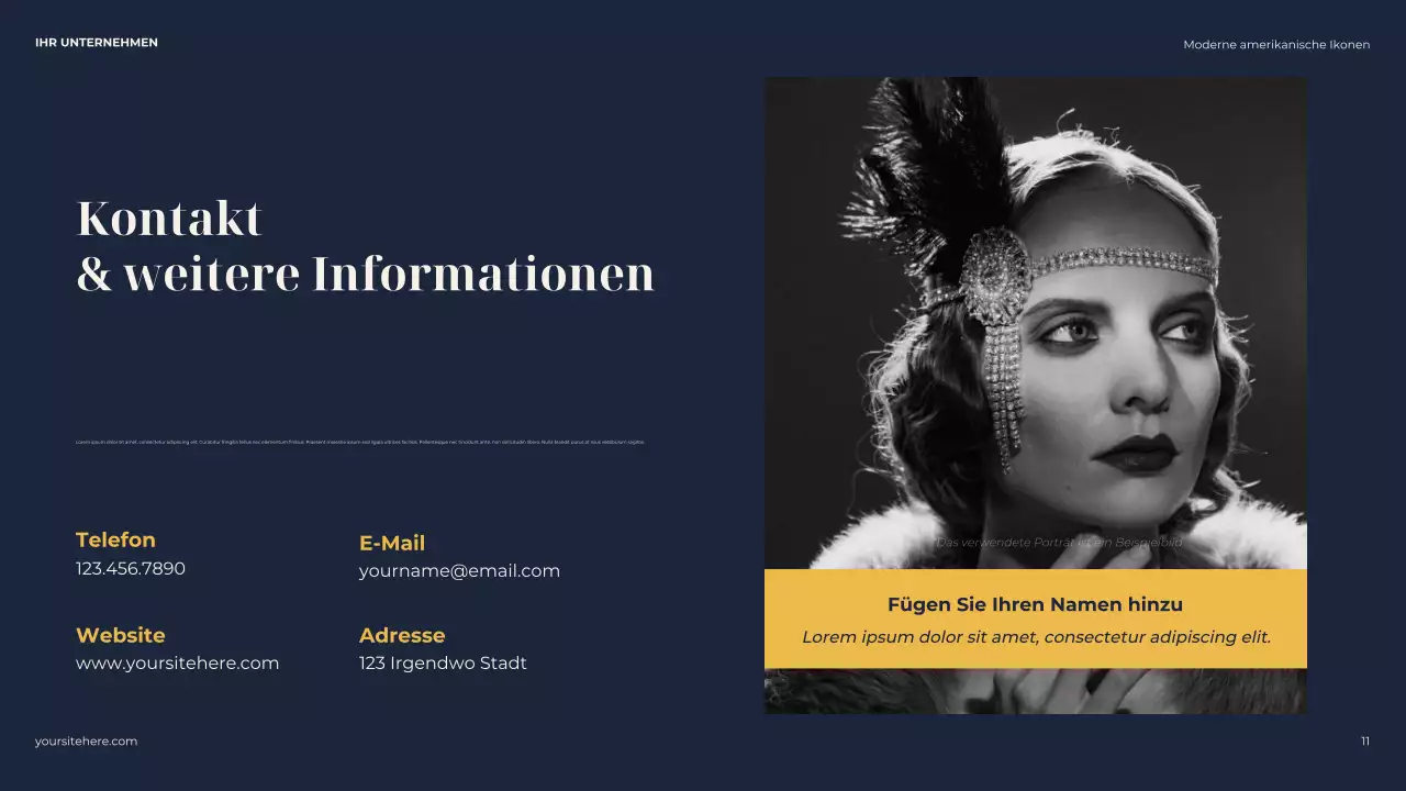 Navy Classic Biografie Präsentation