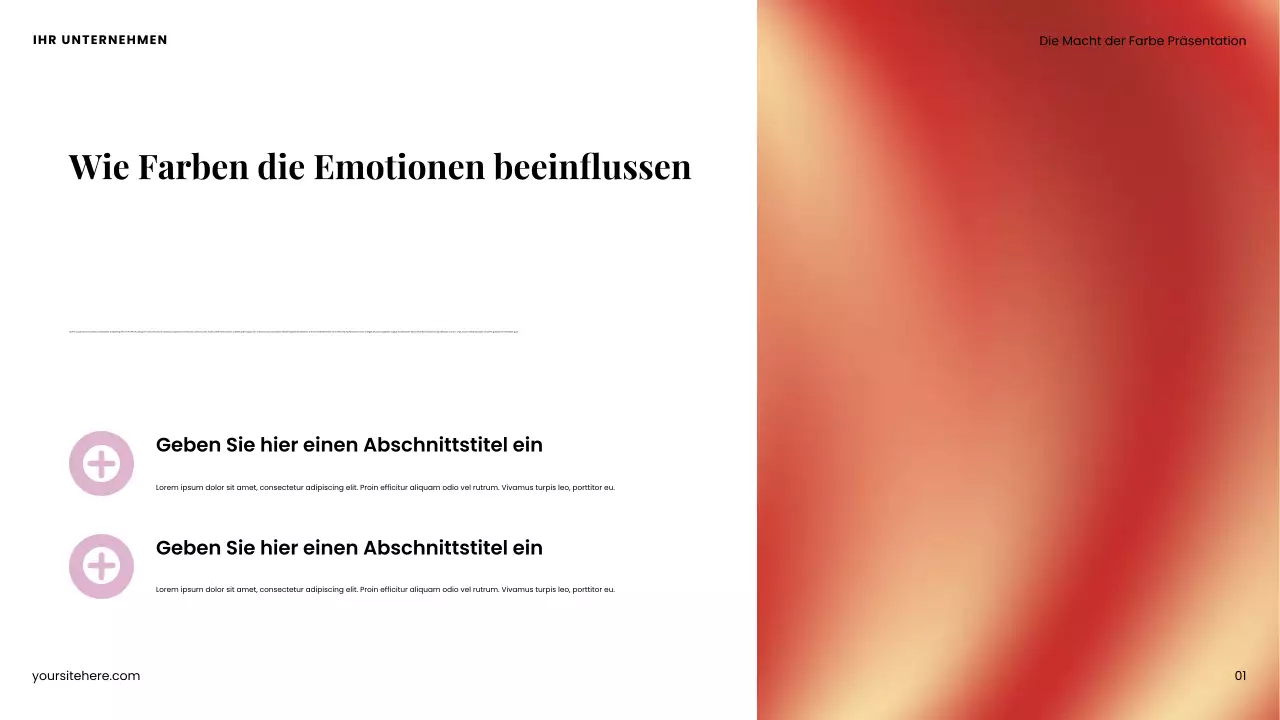 Farbenfrohes modernes Design Präsentation