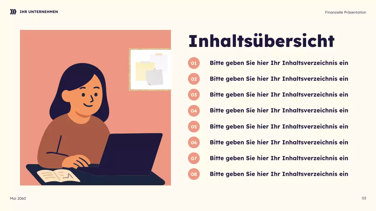 Geometrische Finanzpräsentation der Marine