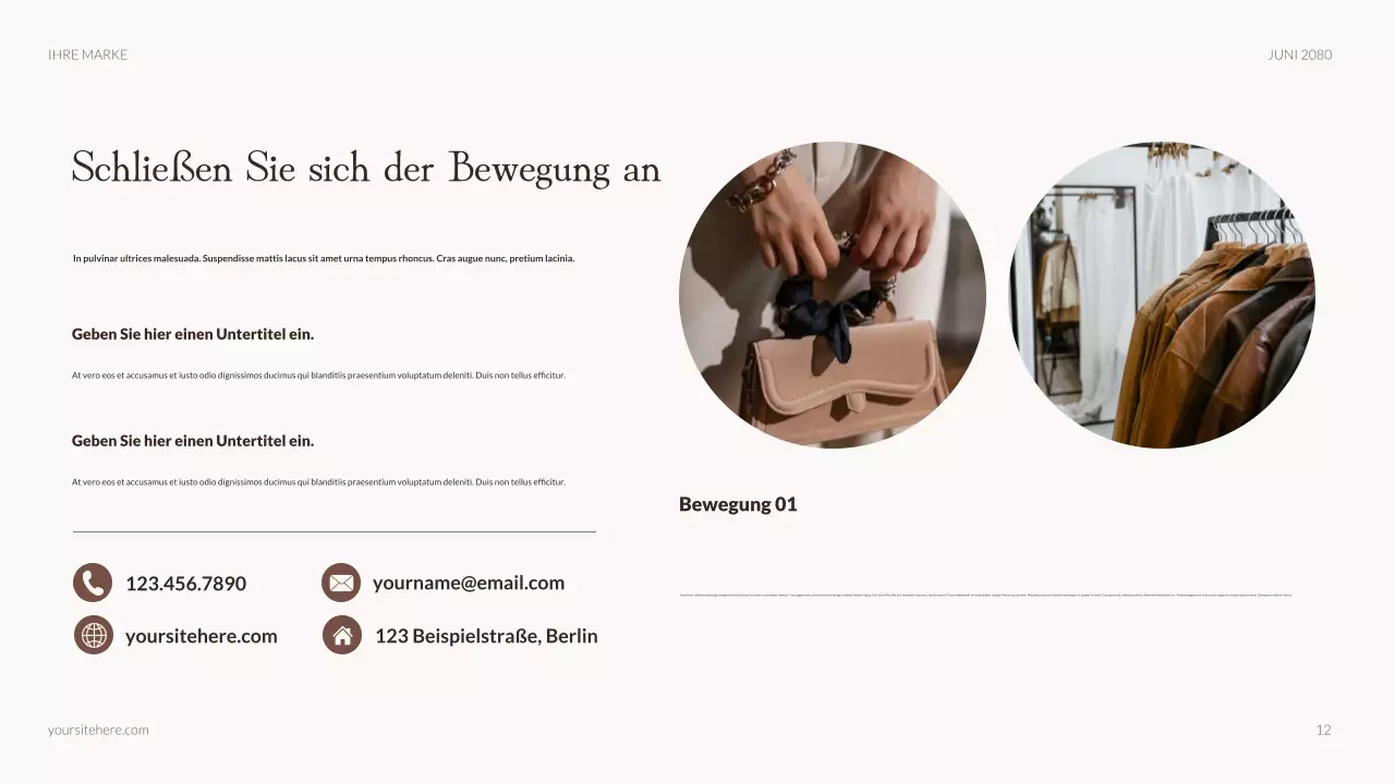 Beige rustikale Modewerbung Präsentation