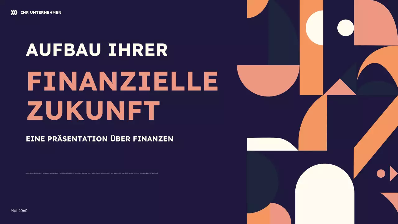 Geometrische Finanzpräsentation der Marine