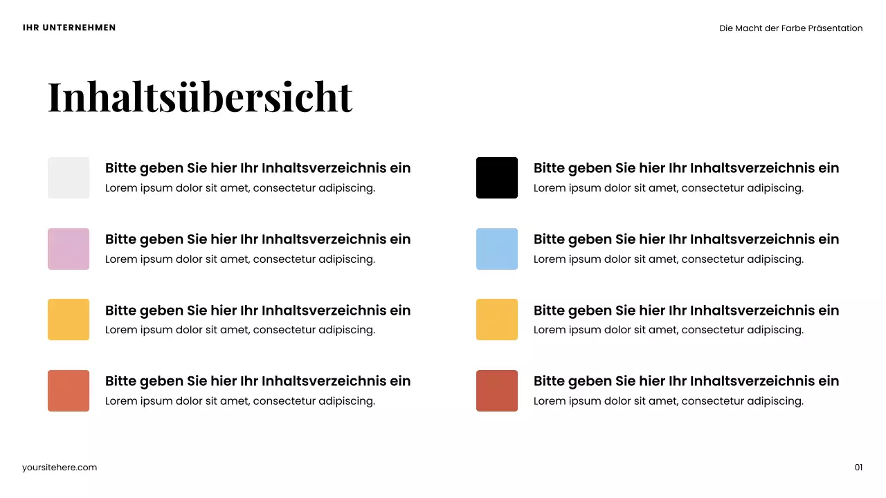 Farbenfrohes modernes Design Präsentation