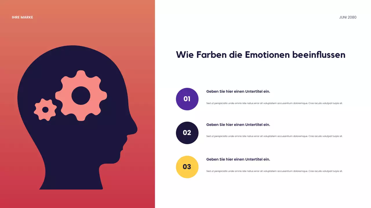 Rote moderne Designpräsentation