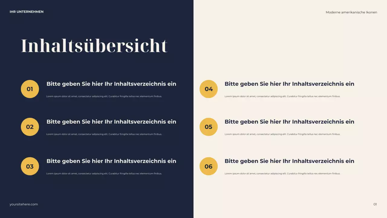 Navy Classic Biografie Präsentation