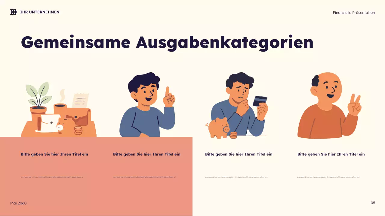 Geometrische Finanzpräsentation der Marine