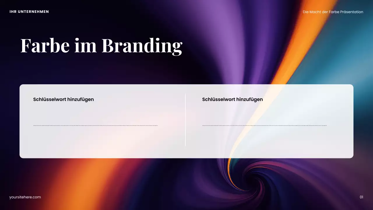 Farbenfrohes modernes Design Präsentation