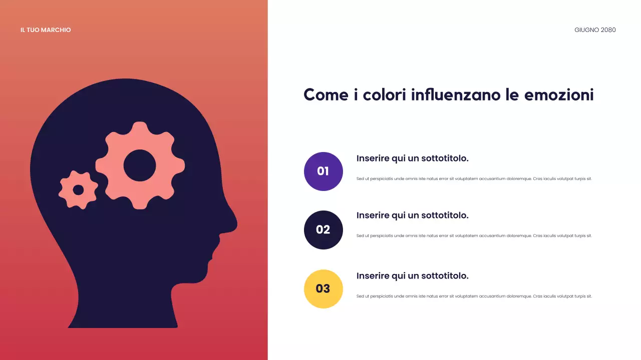 Presentazione del design moderno rosso