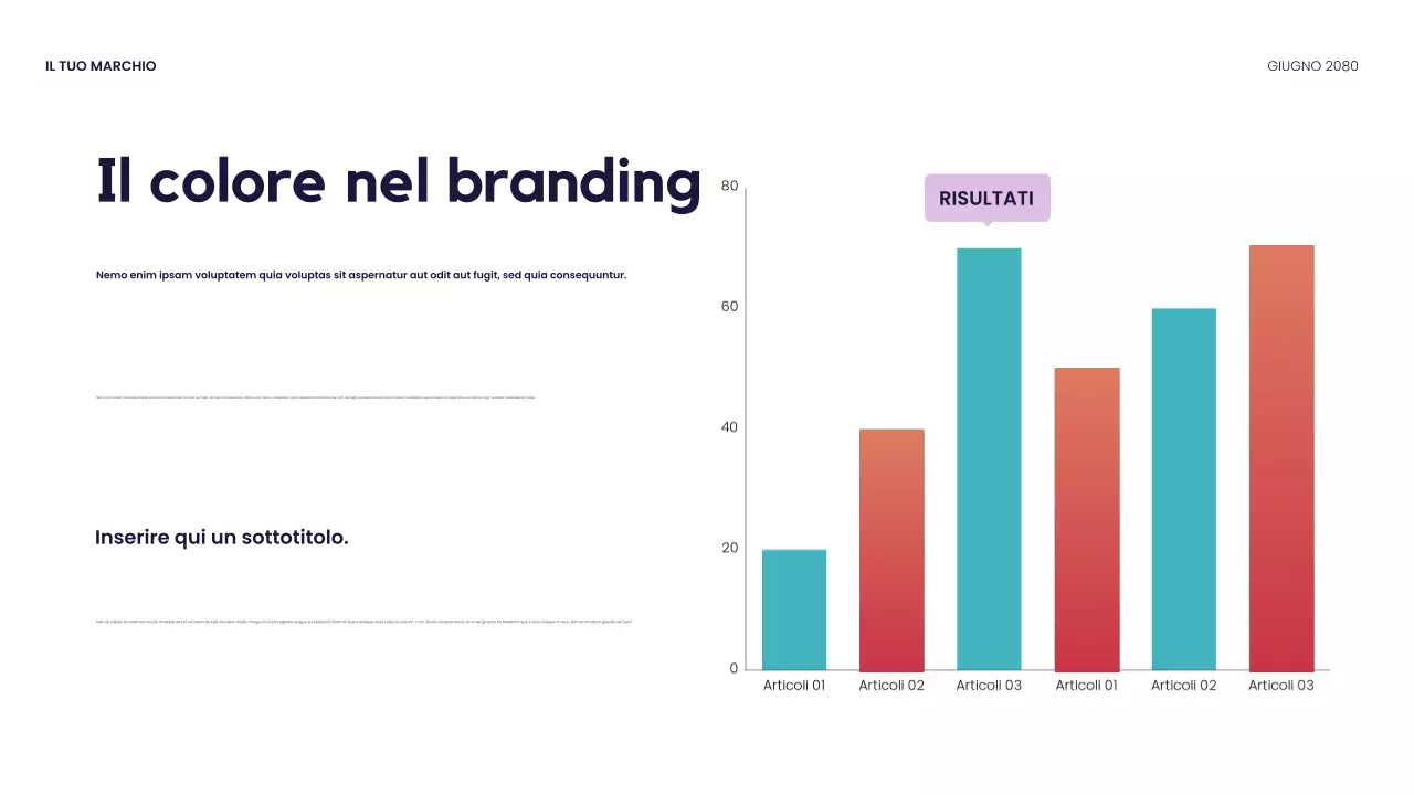 Presentazione del design moderno rosso