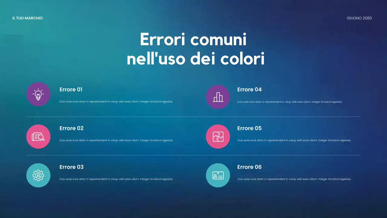 Presentazione del design moderno rosso