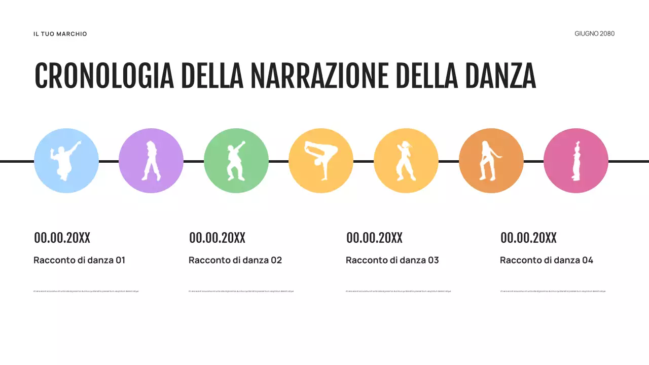 Presentazione di danza astratta viola