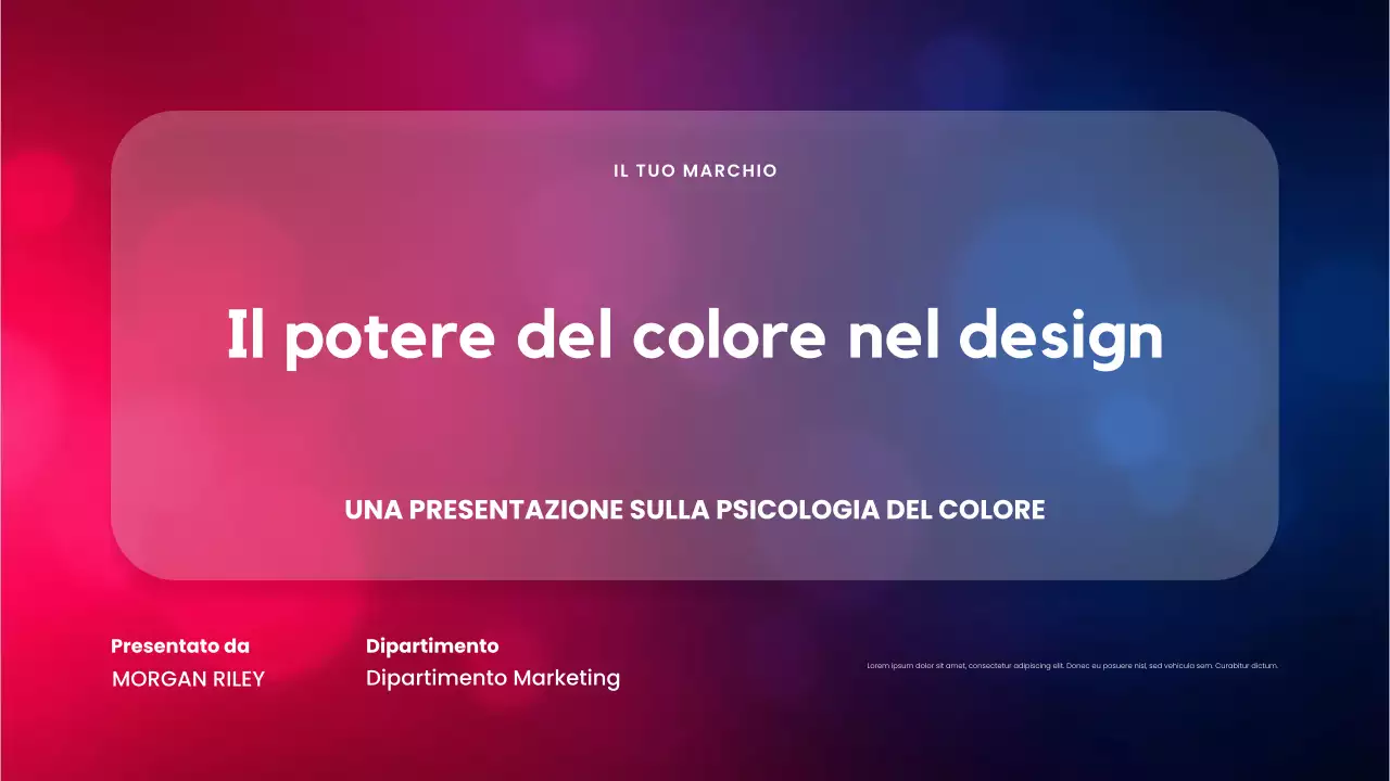 Presentazione del design moderno rosso