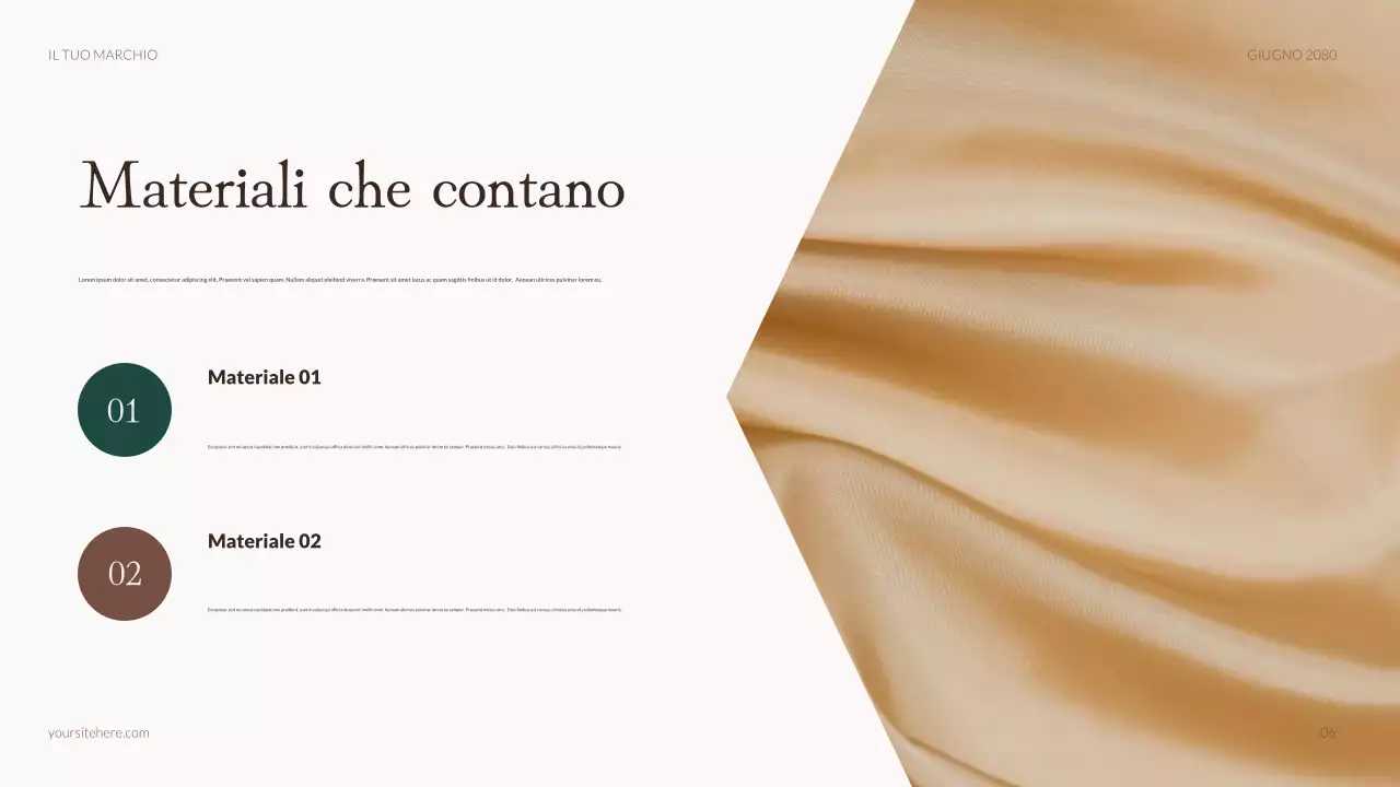 Presentazione della pubblicità di moda rustica beige