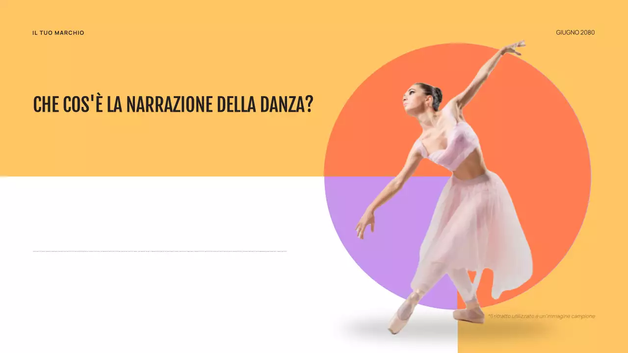 Presentazione di danza astratta viola