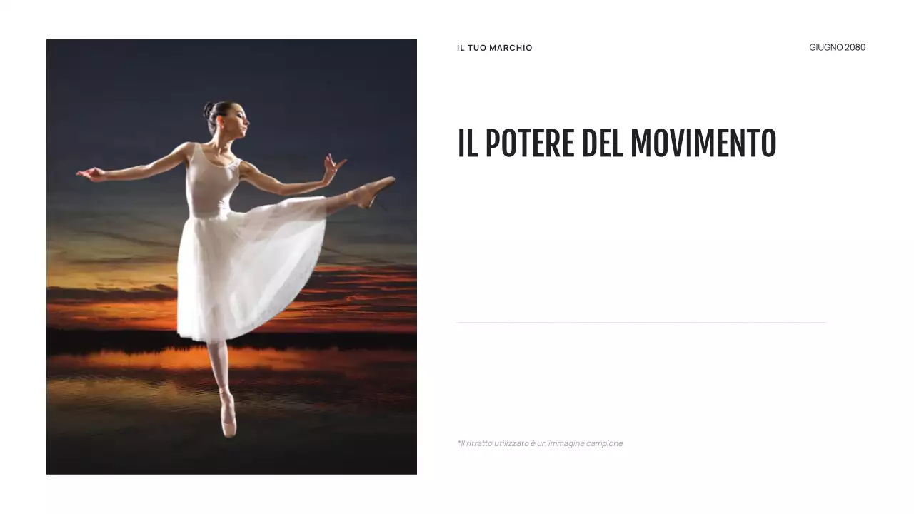Presentazione di danza astratta viola