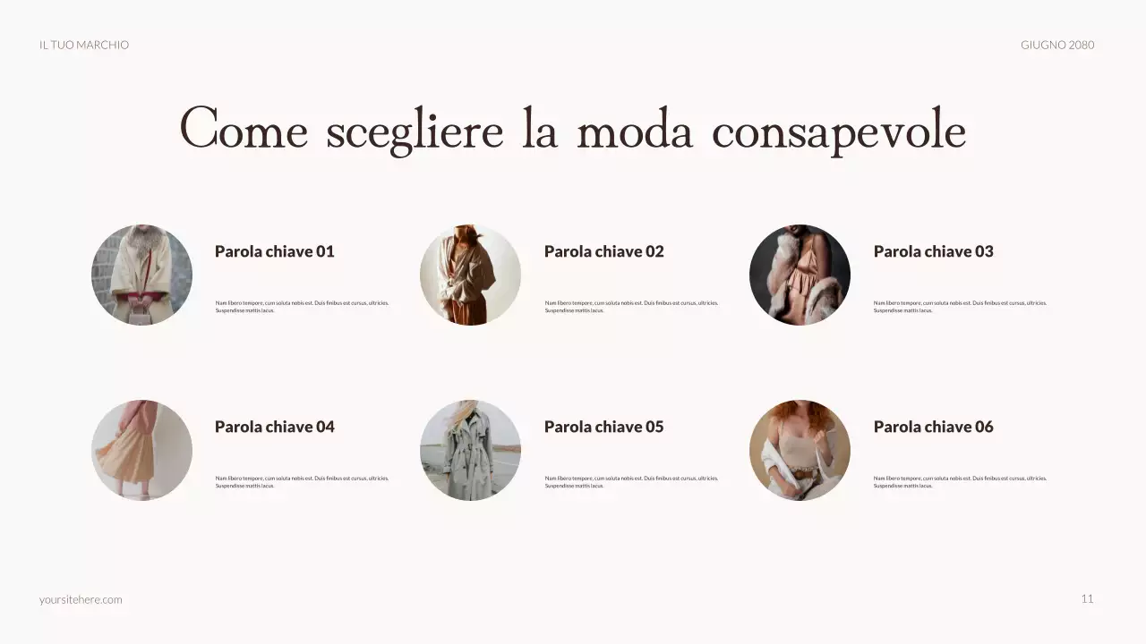 Presentazione della pubblicità di moda rustica beige