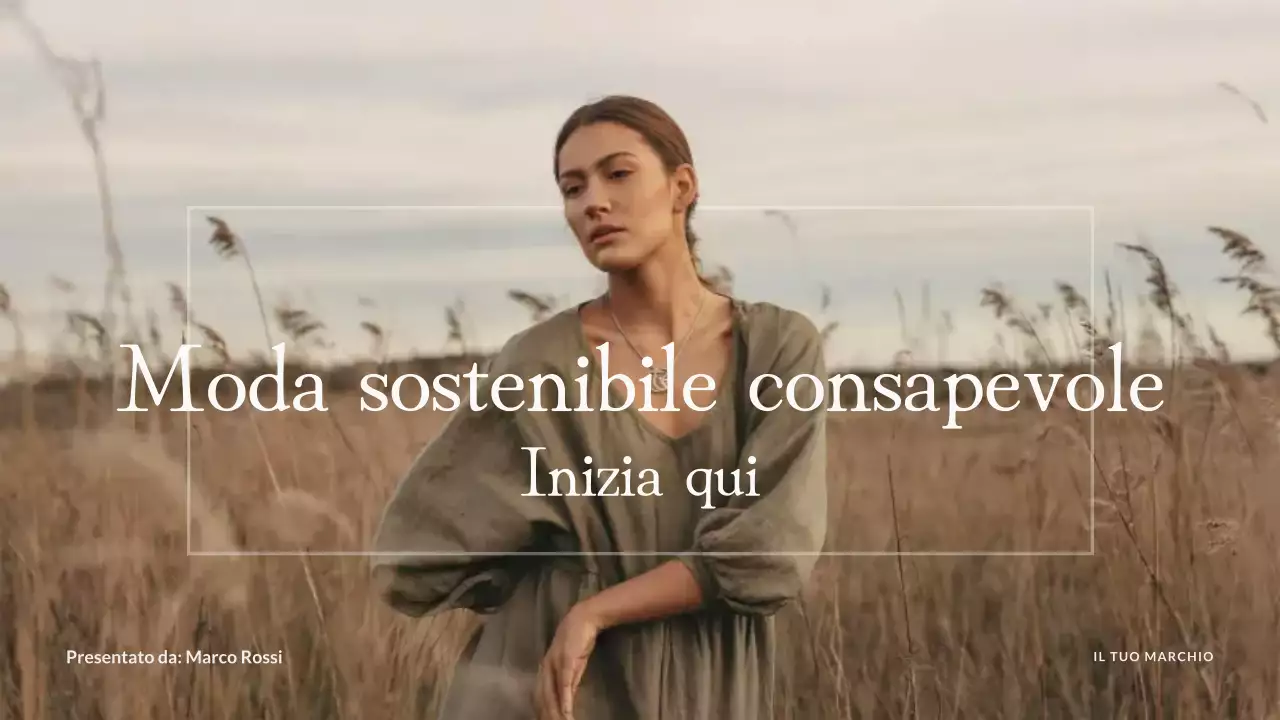 Presentazione della pubblicità di moda rustica beige