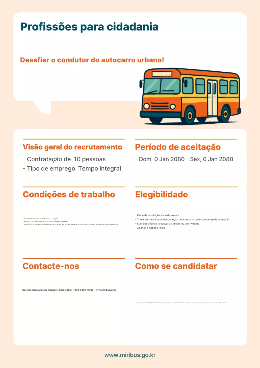 Aviso de Recrutamento Básico Laranja
