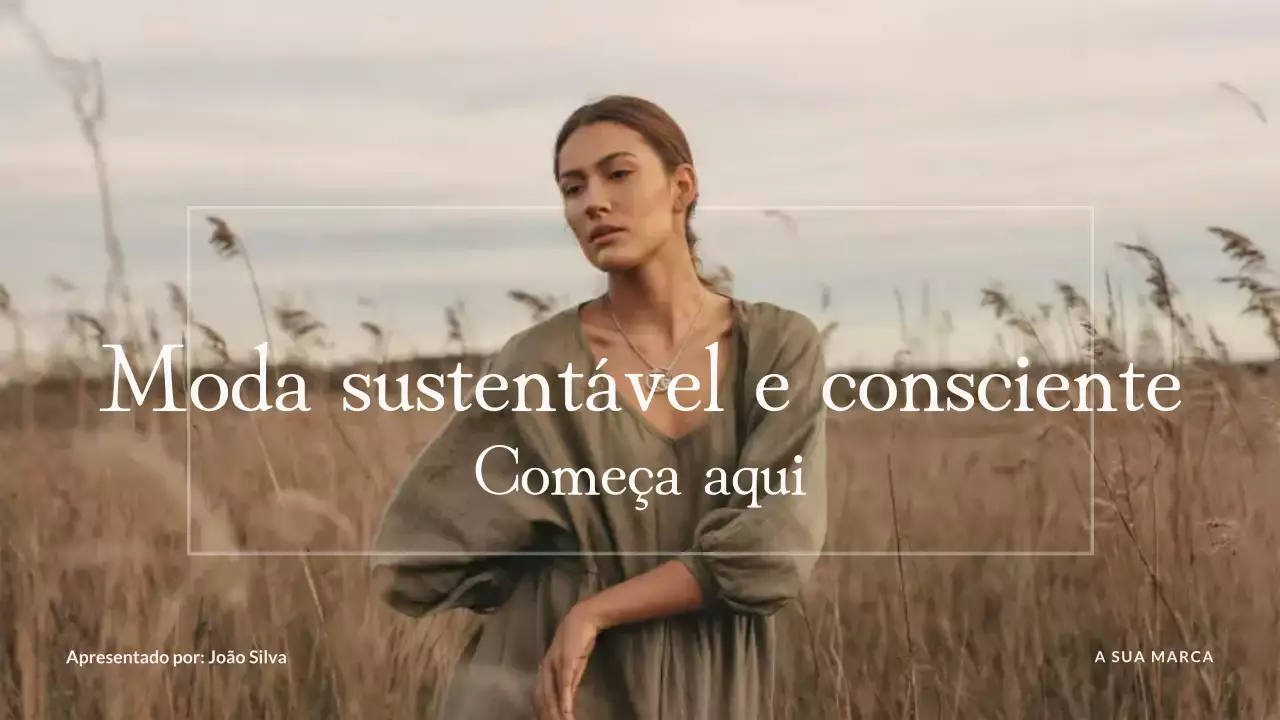 Apresentação de anúncio de moda rústica bege