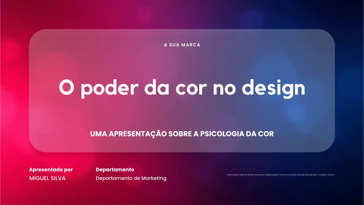 Apresentação de Design Moderno Vermelho