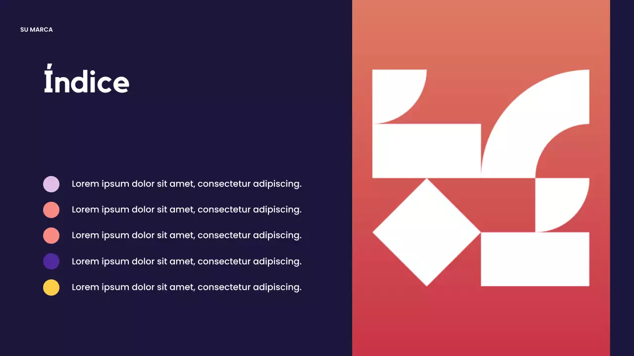 Presentación de diseño moderno rojo