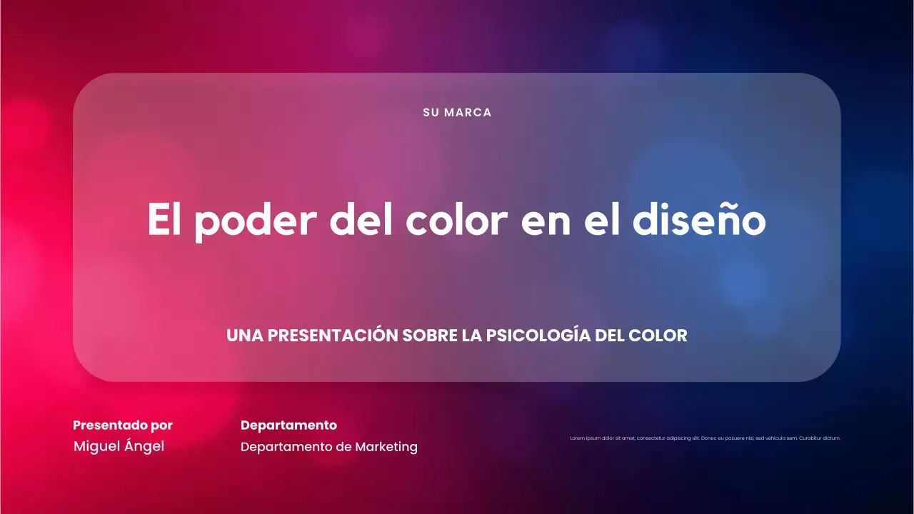 Presentación de diseño moderno rojo