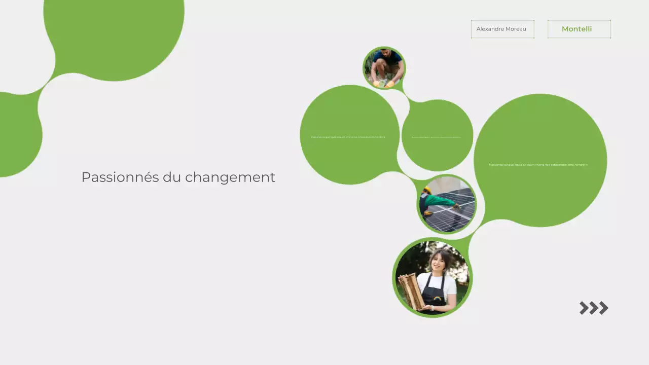 Présentation de l'annonce sur la durabilité verte et moderne