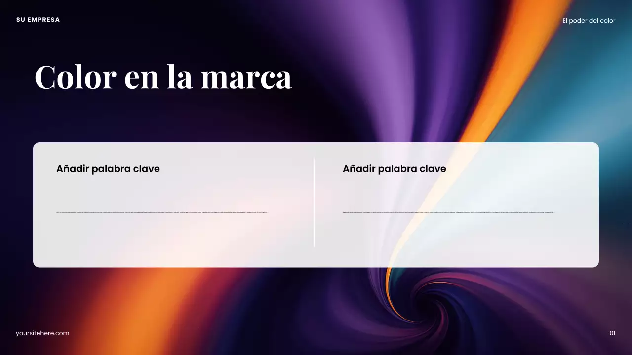 Presentación de diseño moderno y colorido