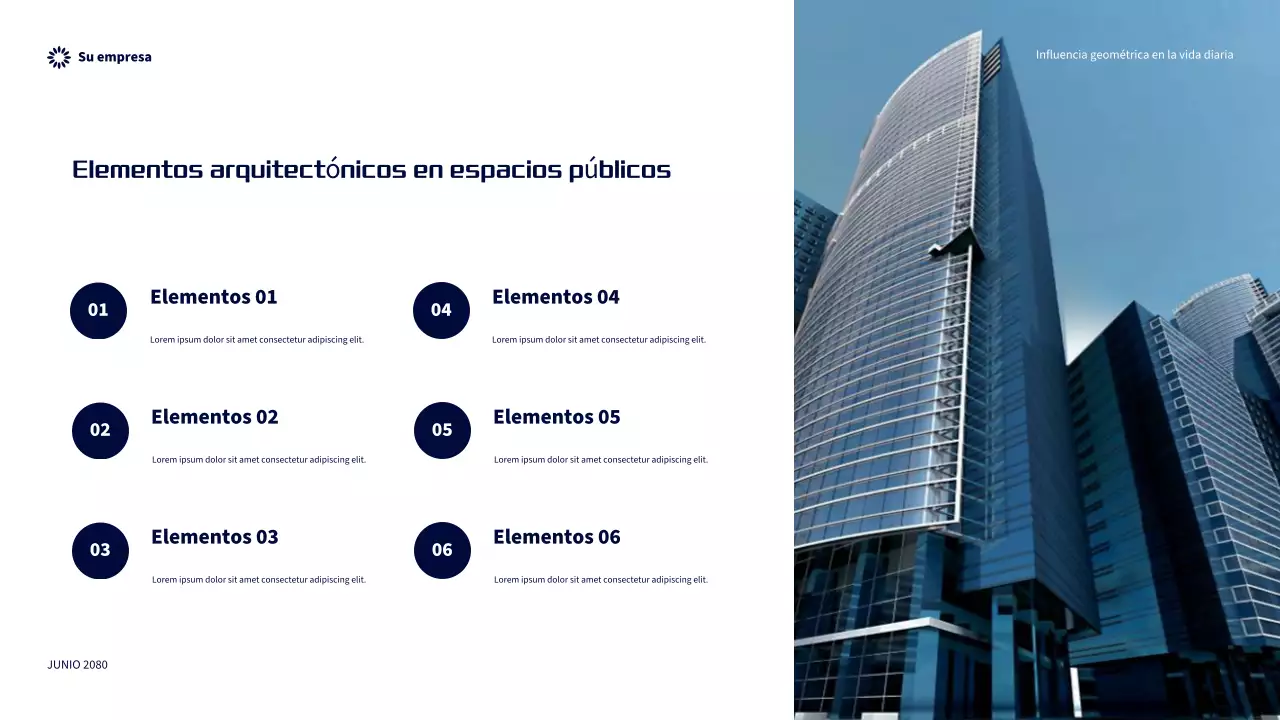 Presentación de la influencia geométrica moderna del naranja en la vida cotidiana