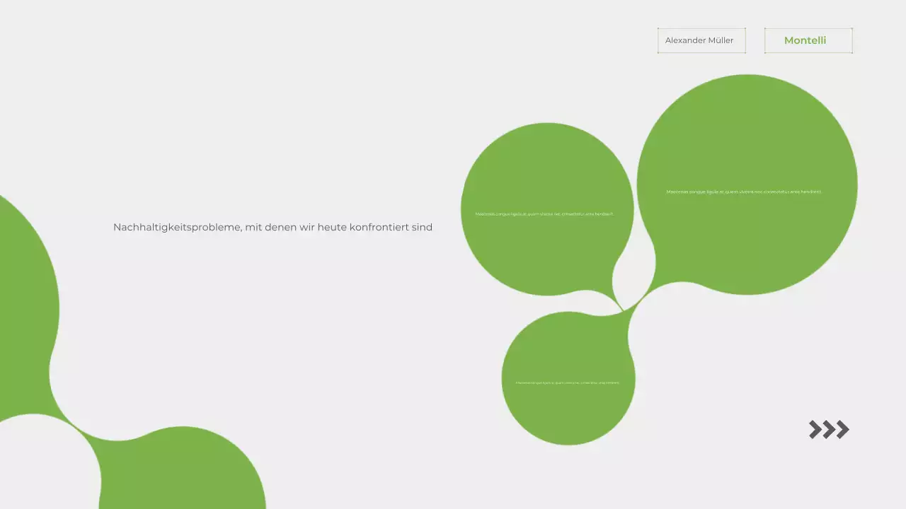 Präsentation zur Ankündigung einer modernen grünen Nachhaltigkeit