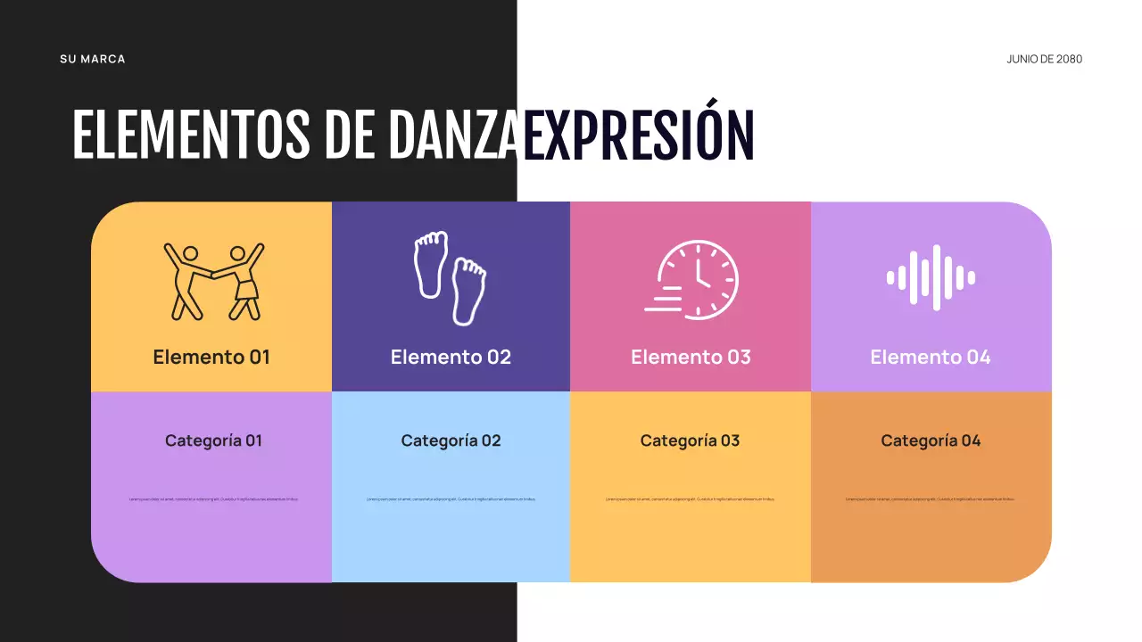 Presentación de danza abstracta púrpura