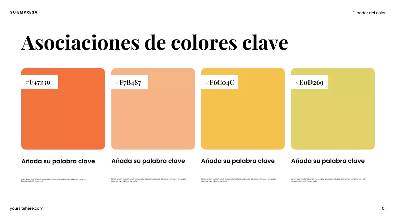 Presentación de diseño moderno y colorido