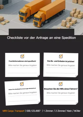 Orange Modern Freight Logistics Transporthandbuch