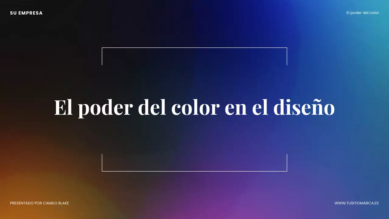 Presentación de diseño moderno y colorido