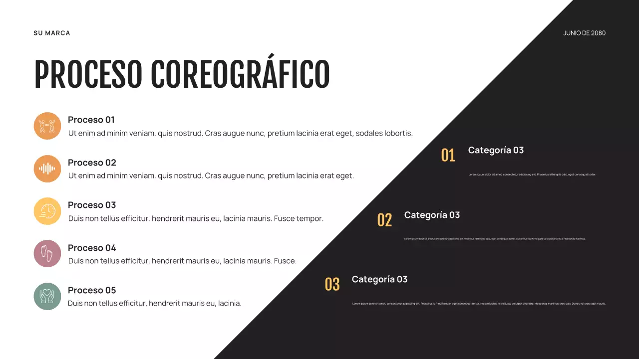 Presentación de danza abstracta púrpura