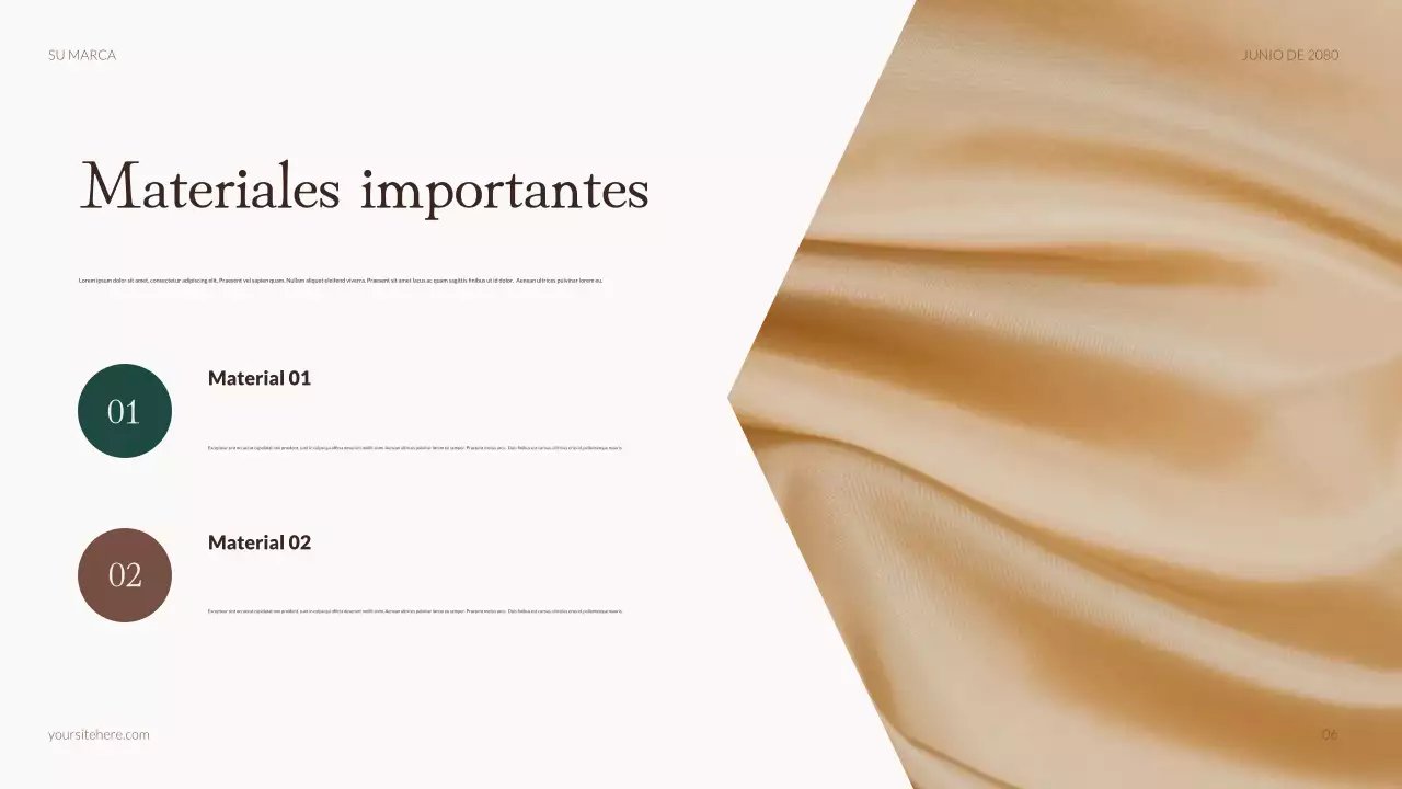 Presentación de publicidad de moda rústica beige