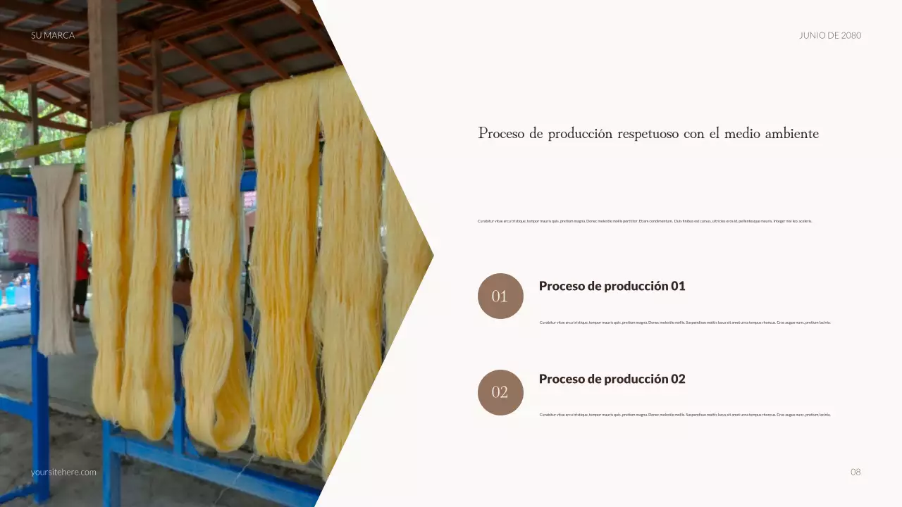 Presentación de publicidad de moda rústica beige