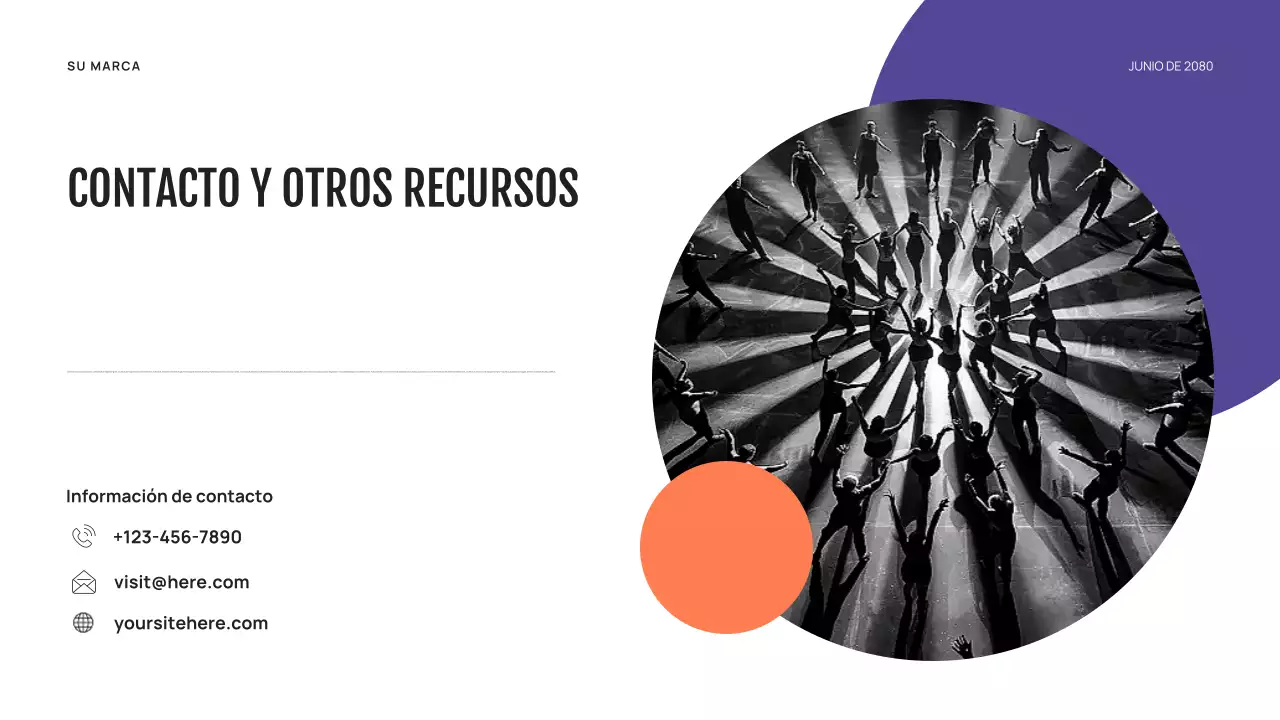 Presentación de danza abstracta púrpura