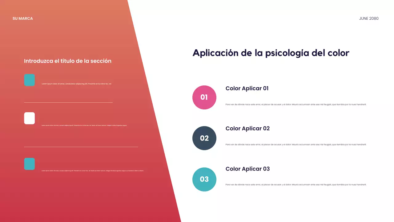 Presentación de diseño moderno rojo