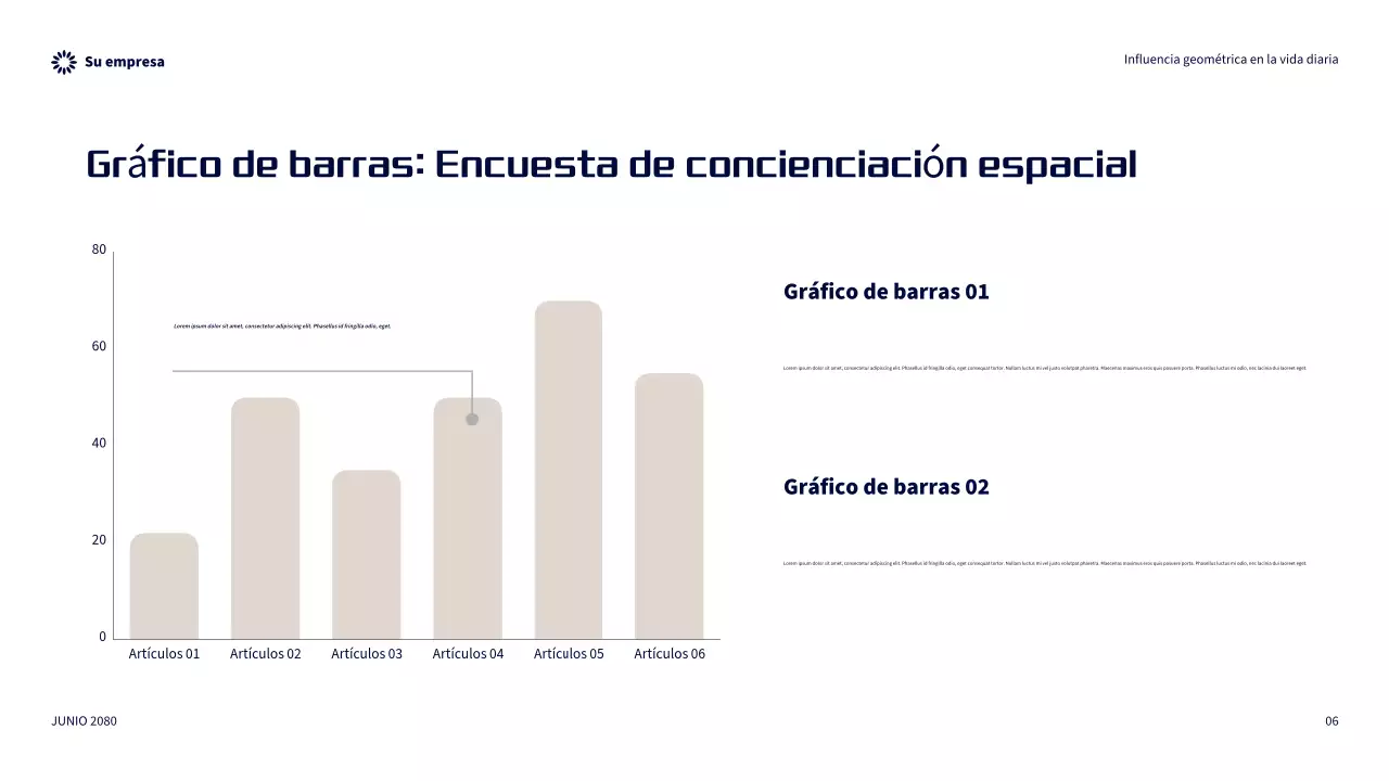 Presentación de la influencia geométrica moderna del naranja en la vida cotidiana