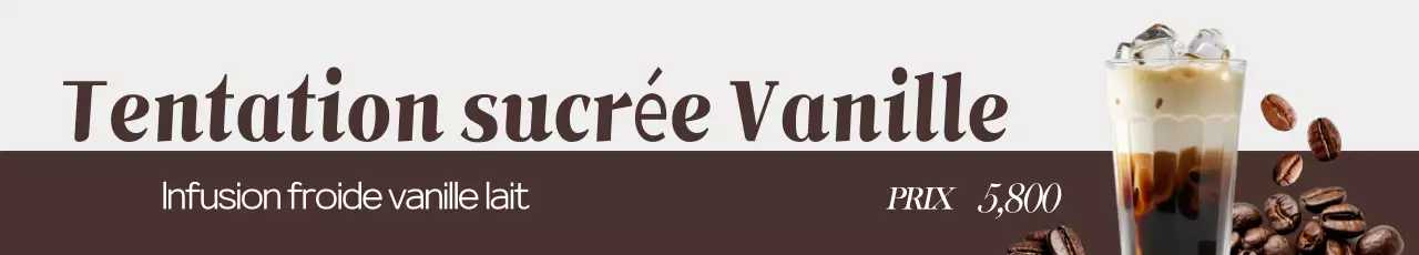 Publicité pour une boisson moderne brune