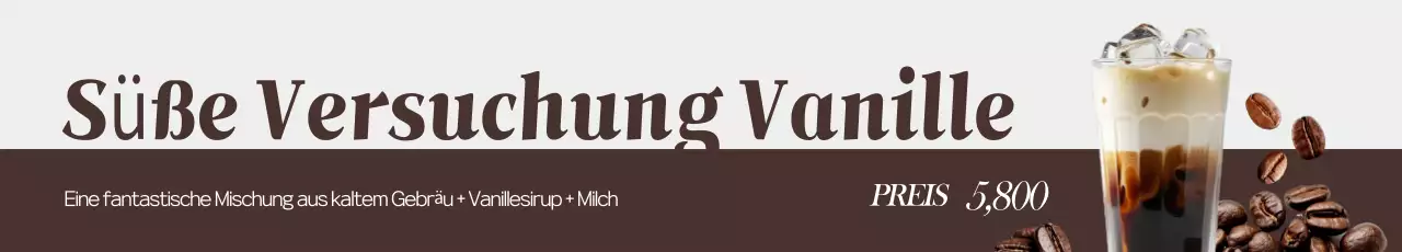 Braune moderne Getränkewerbung