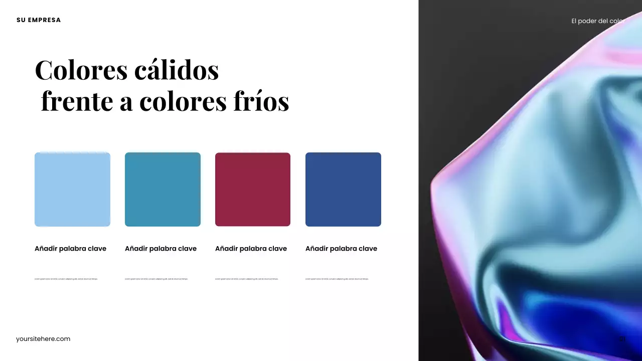 Presentación de diseño moderno y colorido