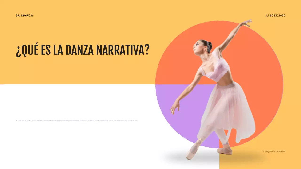 Presentación de danza abstracta púrpura