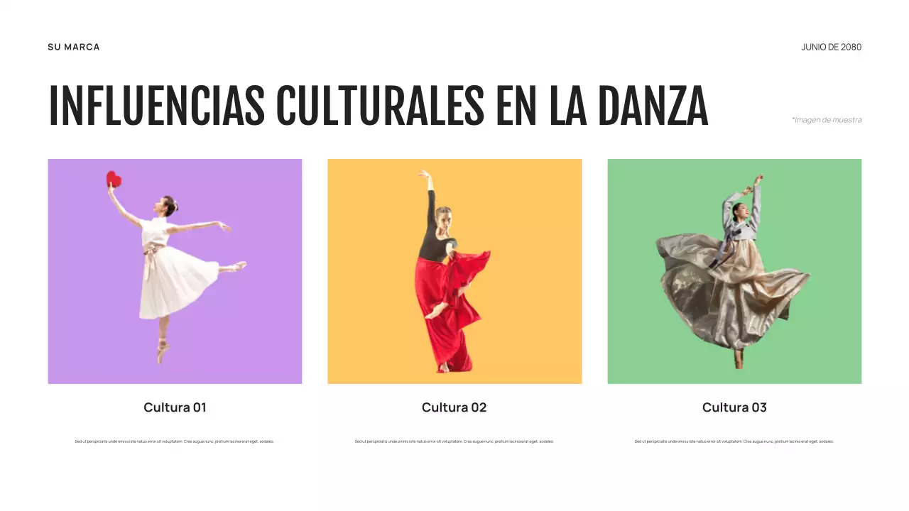 Presentación de danza abstracta púrpura