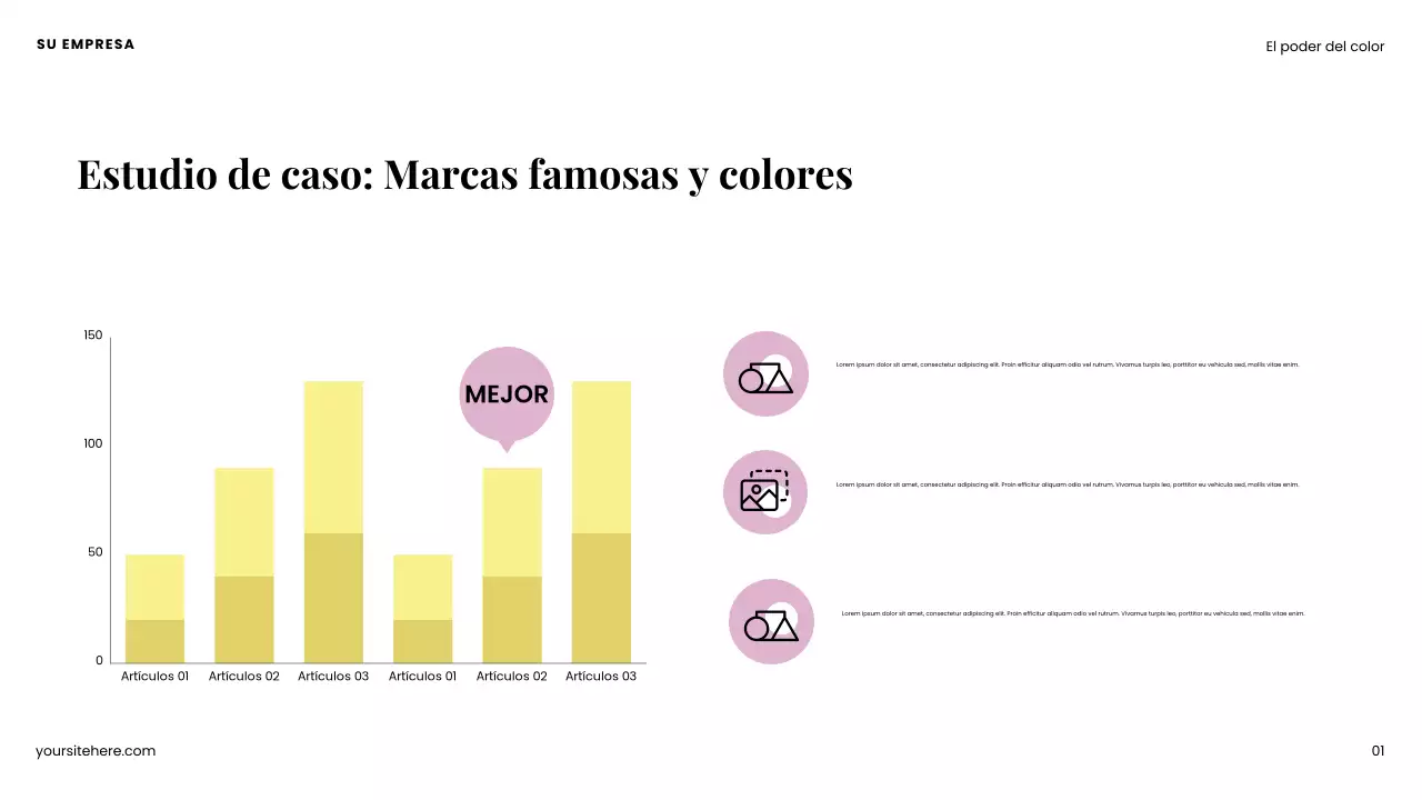 Presentación de diseño moderno y colorido